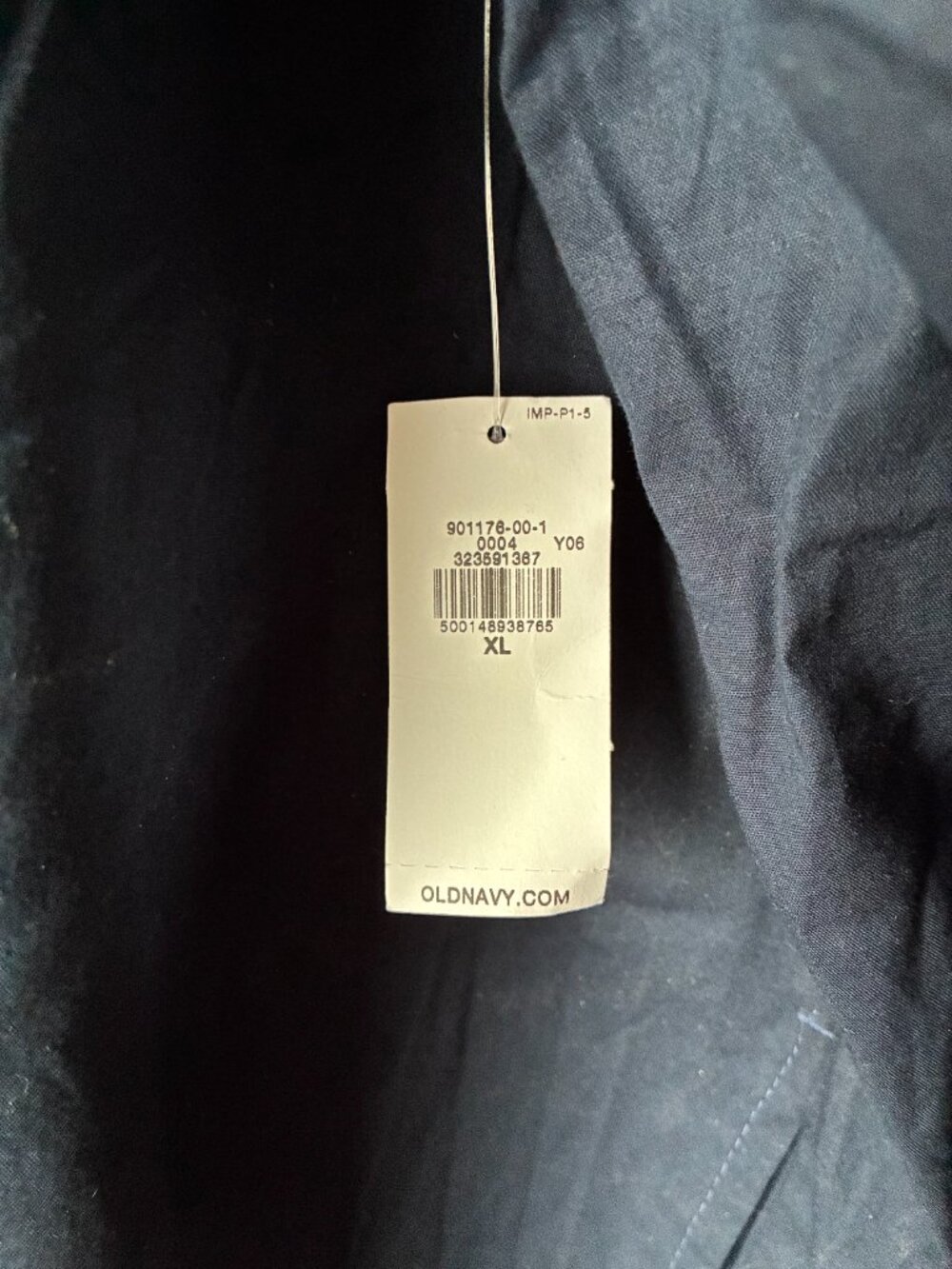 Old Navy x Christopher John Rogers Maxi Shirt Dress Poplin Cotton Navy Blue NWT - Picture 8 of 11